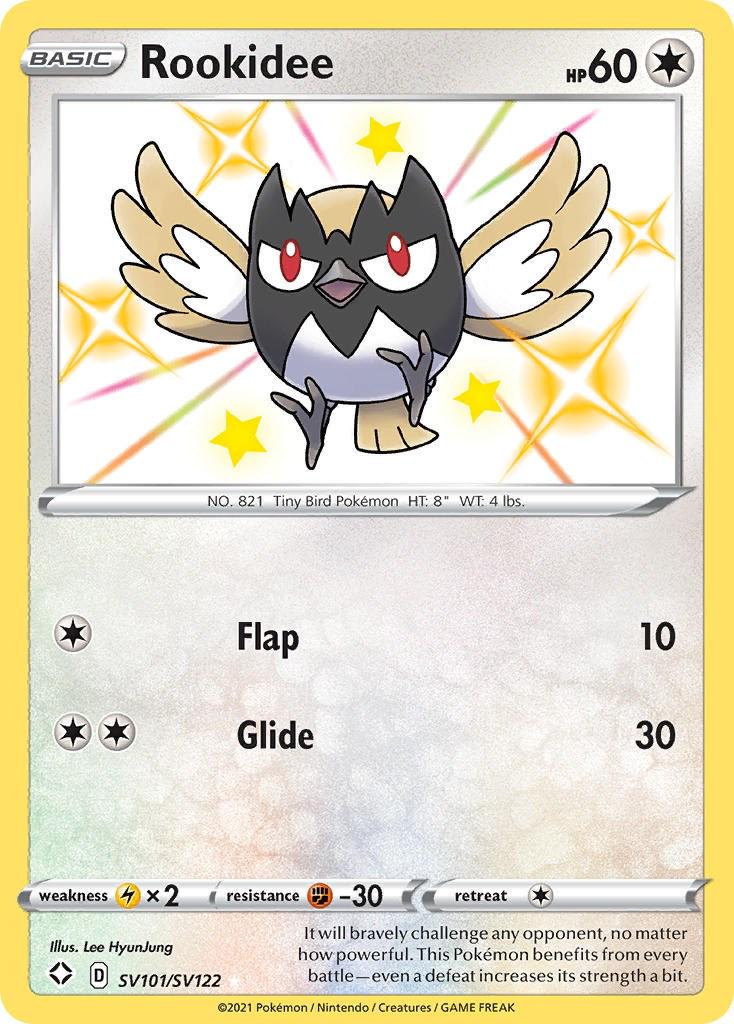 Shining Fates Rookidee Pokémon card